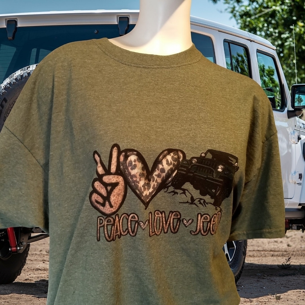 jeep peace love jeep shirt